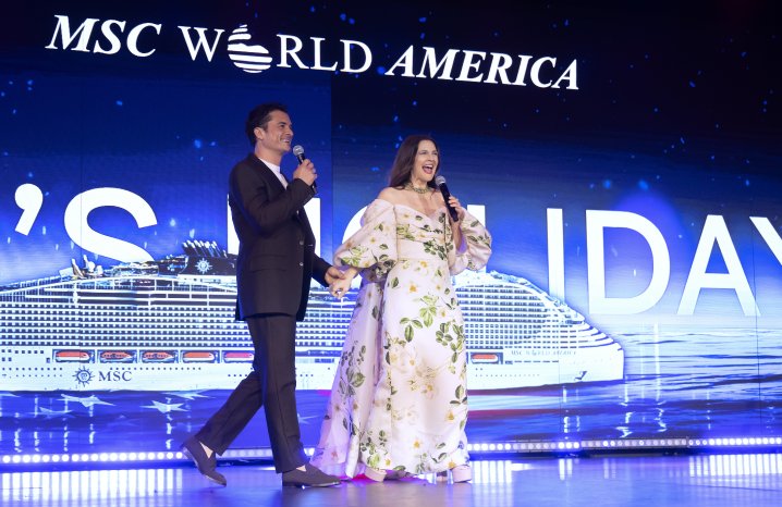 9 April, Miami, MSC World America Naming Ceremony, Drew Barrymore, Godmother, accompanied by Orl.jpg