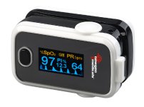 newgen medicals Medizinischer Finger-Pulsoximeter mit OLED-Farbdisplay, Bluetooth, App