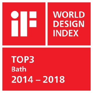Die Hansgrohe Group belegt beim iF WORLD DESIGN INDEX 2014 – 2018 des International Forum Design (iF) Top-Platzierungen / Der Schiltacher Armaturen- und Brausenspezialist ist unter den Top 3 gelisteten Unternehmen in der iF Kategorie INDUSTRY: Bath (Industrie: Bad)