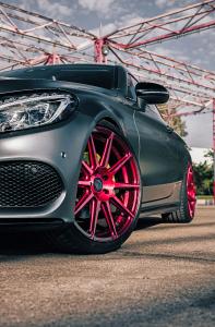 Barracuda Racing Wheels Europe: Candyrote Ultralight Project 2.0 am Mercedes C-Klasse Coupé (C205)