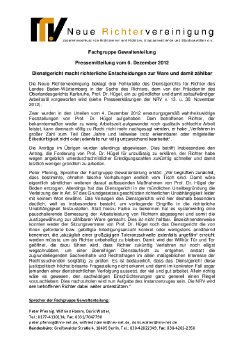 PM 06.12.2012 Dienstgericht macht richterliche Entscheidungen zur Ware und damit zählbar.pdf