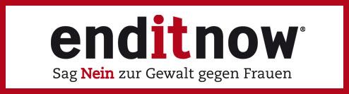 Logo der Kampagne „enditnow“ - Sag Nein zur Gewalt gegen Frauen