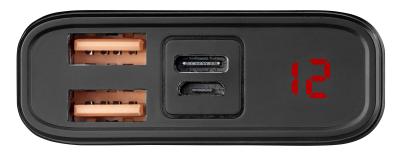 revolt Powerbank PB-510.pd, Quick Charge 3.0 & USB Typ C PD, 10.000 mAh, bis 3 A, 18 Watt, Copyright: PEARL.GmbH / www.pearl.de.