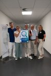 (v.l.n.r.) Dr. med. Tim Lange (Geschäftsführender Arzt), Daniela Richter (Hygienefachkraft), Daniela Menzel (Leitende Hygienefachkraft), Wolfgang Büchel (Externer Krankenhaushygieniker, MVZ Labor) und Dr. Johanna Loskill (Externe Krankenhaushygienikerin, 