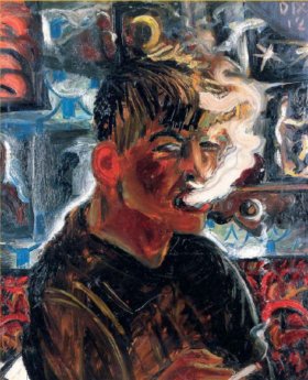Otto Dix, Selbstbildnis als Raucher,1913, Kunstsammlung Gera .jpg