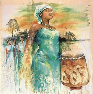 "Gran tangi gi Mama Aisa (In gratitude to mother Earth)", Sri Irodikromo / © Bild: Weltgebetstag der Frauen – Deutsches Komitee e.V
