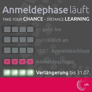 Verlängerte Bewerbungsfrist für Fernstudiengänge / Bild: zfh