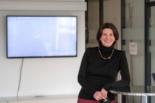 Monique Janneck freut sich über die Aufnahme in die Forschungslandkarte der Hochschulrektorenkonferenz, Copyright TH Lübeck: TH-Lübeck-Monique-Janneck