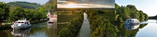© Le Boat: Elsass, Canal du Midi/Südfrankreich (© Holger Leue), Charente/Frankreich