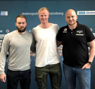 (R. Wolf, Erlangen): Shootingstar Sebastian Firnhaber (THW Kiel) freut sich auf den HC Erlangern
