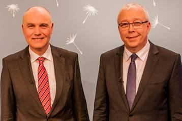 Freikirchenleiter Johannes Naether (li.) und Werner Dullinger / © Foto: Stephan G. Brass
