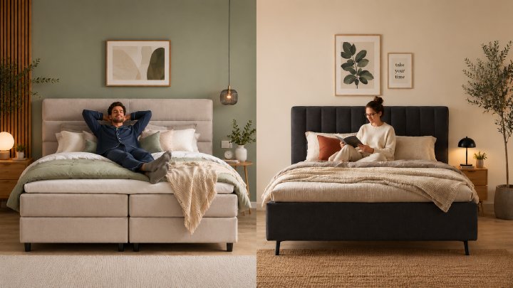 Boxspringbett oder Polsterbett? Die wichtigsten Unterschiede im Überblick