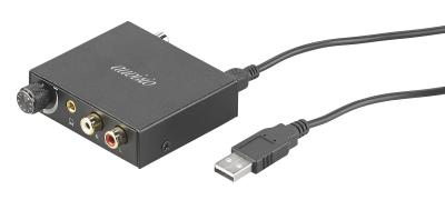 auvisio Audio-Konverter digital (TOSLINK/Koaxial) zu analog, Lautstärkeregler