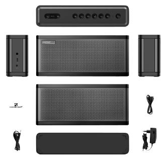 auvisio Premium 2.1-Lautsprecher, 6.700-mAh-Akku, Bluetooth, NFC, 50 Watt
