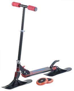 Speeron Klappbarer 2in1-Tretroller und -Snowkick-Schlitten RS-100 für Kinder, 125 mm