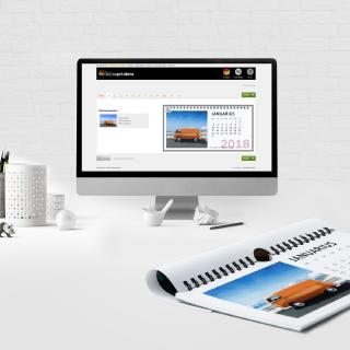 Für Kunden ohne professionelle Gestaltungssoftware bietet diedruckerei.de ein "Web-to-Print"-Tool an. Es ist nun auch für Kalender in vielen Varianten verfügbar, Copyright: Onlineprinters GmbH