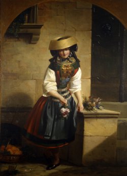 Julius Weyde, Mädchen in Vierländer Tracht, 1850, Sammlung Altonaer Museum.jpg