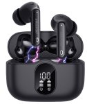 auvisio Kabellose In-Ear-Kopfhörer IHS-480.bt mit Ladecase, Noise-Cancelling, schwarz