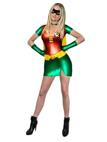 Robin Superheldin Comic Damenkostüm gelb-grün-rot.jpg