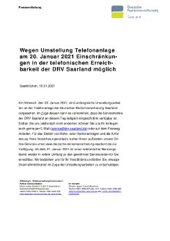 20210115_Umstellung Telefonanlage DRV Saarland_eingeschränkte telefonische Erreichbarkeit möglic.pdf