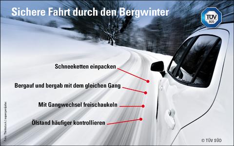 Fahrt über verschneite Bergstraßen – vier Tipps, die helfen