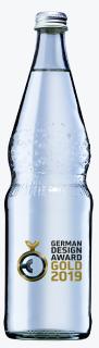 Klar, was drin ist: die Perlenflasche für Mineralwasser