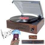auvisio Schallplattenspieler & -Digitalisierer UPL-200.mp, Stereo-Lautsprecher, Bluetooth