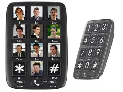 simvalley communications Senioren-Festnetz-Telefon XLF-30 mit 12 Foto- Schnellwahl-Tasten, Freisprecher