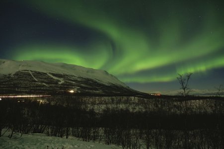 Silvesterurlauber träumen beim Anblick tanzender Nordlichter