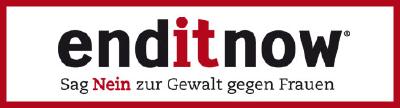 Logo der Kampagne „enditnow“ - Sag Nein zur Gewalt gegen Frauen