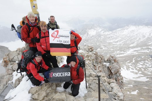 Das Joachim Franz Team auf der Zugspitze.JPG