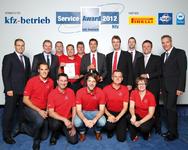 Die Gewinner des Service Awards 2012 in der Kategorie Nutzfahrzeuge: Autohaus Schmolck in Emmendingen