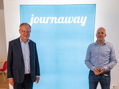 Stephan Weil & Marco Behrends treffen sich am Standort Leer