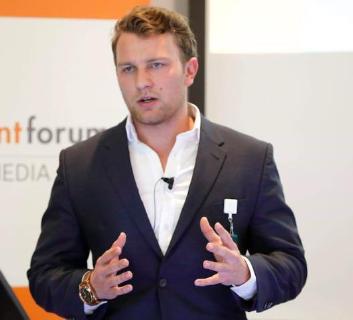 Mehr Transparenz und bessere Produkte: Marvin Stenzel von Pro Delight fordert eine gezielte Innovationsförderung für Food-Startups (Foto: © Food Safety Kongress / Jörn Wolter)
