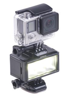 Somikon Unterwasser-LED-Licht für Action-Cams FVL-360.uw, 360 lm, 3 W, 900 mAh-Akku, IPX8