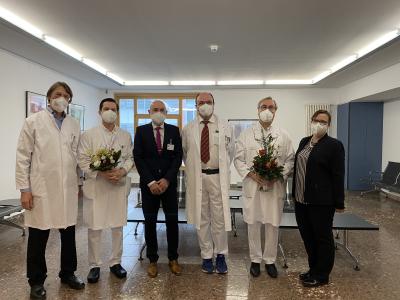 v.l.n.r. Dr. Jürgen Krülls-Münch, Dr. Martin Steeg, Dr. Götz Brodermann, Dr. Dirk Große-Meininhaus, PD Dr. Wolfgang Bocksch, Prof. Dr. Christina Rogalski