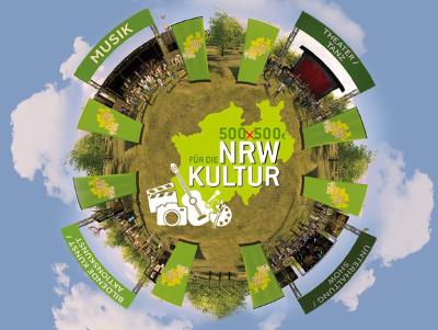 Alle Kunst- und Kultur-Interessierten können auf der neuen Webseite www.nrw-künstlervielfalt.de in einem 3D-Rundgang ein Festivalgelände virtuell erkunden