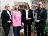 Bürgermeisterin Julia Jacob, Novitas BKK-Vorständin Kirsten Budde, thyssenkrupp Automotive-Personalvorständin Kerstin Ney, Zug um Zug-Geschäftsführer Frank Kampmann