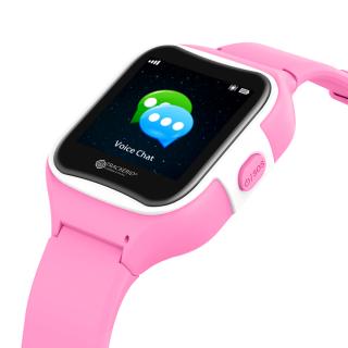 TrackerID Kinder-Smartwatch PW-130.kids mit GPS-/GSM-/WiFi-Tracking, SOS-Taste, rosa, IP65