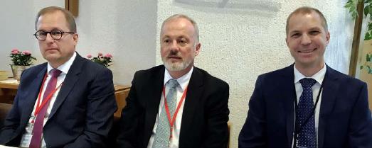 Vorstand der STA-Kirchenleitung in Nordrhein-Westfalen: Martin Knoll, Stefan Adam, Martin Peters (v.l.) / © Foto: Jens Mohr/APD