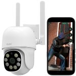7links WLAN-Pan-Tilt-Outdoorkamera IPC-905.track, 2K, Tonerkennung, Farb-Nachtsicht, Sirene