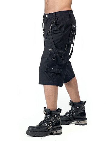 Gothic Metal Shorts mit Taschen schwarz.jpg