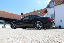 Mercedes-Benz SL R230 mit Cor.Speed Vegas, Tieferlegungsmodul & Eisenmann-Sportauspuff