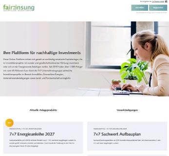 Die neue Onlineplattform fairzinsung ermöglicht die Online-Zeichnung nachhaltiger Kapitalanlagen.