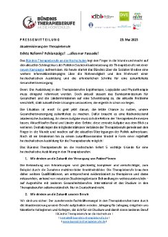 23052023_Pressemitteilung Bündnis Therapieberufe an die Hochschulen - alles nur Fassade.pdf
