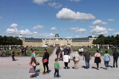 Schloss mit Besucher