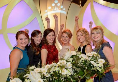 Die Finalistinnen von links: Die Finalistinnen 2014 von links: Aurelia Warther (Baden), Julia Jakob (Rheingau), Kathrin Schnitzius (Mosel), Judith Dorst (Rheinhessen), Janina Huhn (Pfalz) und Anne Meinhardt (Saale-Unstrut)
