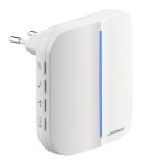 Somikon WLAN-Steckdosen-Empfänger FTK-200 für Funk-Klingelknopf FTK-201, App, 100m