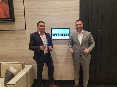 Belgrad Sommelier und Präsentator Suwi Zlatic (links) mit Dejan Jovanovic / Bild: Meiko