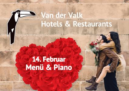 Romantisches Menü mit Piano und mehr